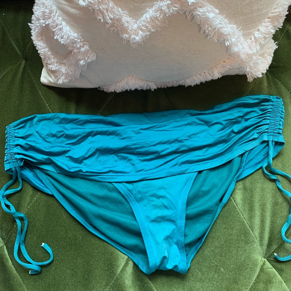 Ruched Fold Over Hipster Bikini Bottoms